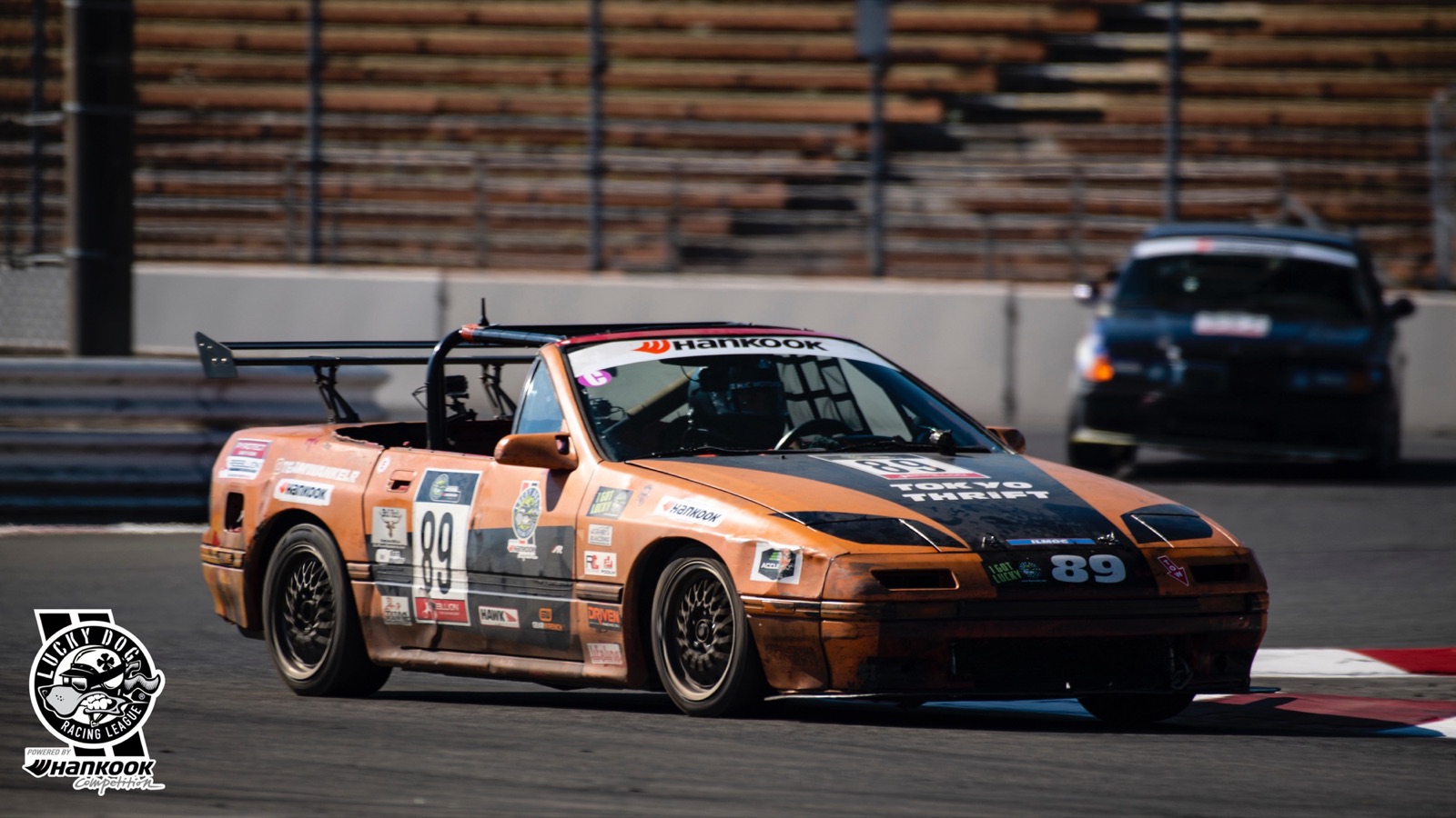 #89 RX-7 convertible, side view with rear wing